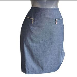Tommy Hilfiger Blue Knee-Length Pencil Skirt Work 6